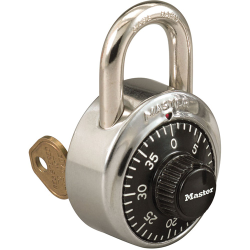 1525 Series Padlock with Key Control Feature, Combination, Stainless Steel, 1-7/8" Width Waymarc Industries Inc