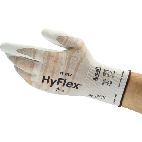 Hyflex&reg; 11-812 Gloves, 6, Foam Nitrile Coating, 18 Gauge, Nylon/Spandex Shell Waymarc Industries Inc