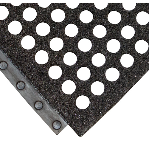24/Seven&reg; Locksafe&reg; Anti-Fatigue Mat, Honeycomb, 3' x 3' x 5/8", Black, Natural Rubber Waymarc Industries Inc
