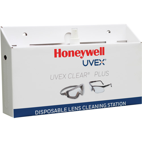 Uvex&reg; Clear&reg; Plus Disposable Lens Cleaning Station, Cardboard, 16" L x 3.19" D x 9.25" H Waymarc Industries Inc