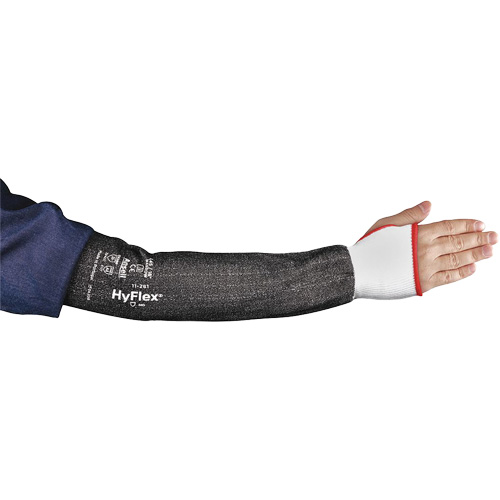 HYFLEX&reg; 11-281 Narrow Thumb Protective Arm Sleeve, Intercept, 12", ASTM ANSI Level A4, Grey Waymarc Industries Inc