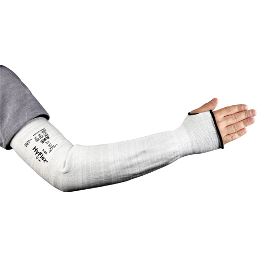 HyFlex&reg; 11-211 Series Narrow Cut Resistant Sleeve, Intercept, 18", ASTM ANSI Level A2/EN 388 Level 2, Grey Waymarc Industries Inc