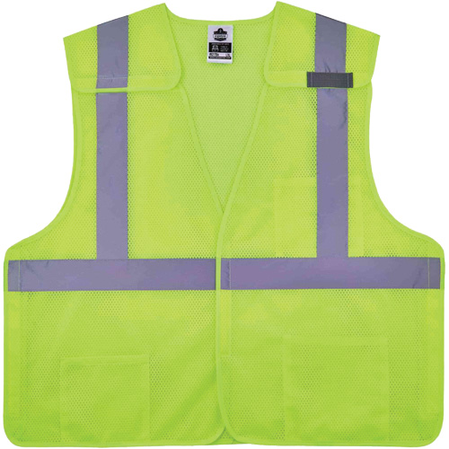 Gilet de s&eacute;curit&eacute; en maille GloWear 8217BA, Jaune lime haute visibilit&eacute;, Moyen/Petit, Polyester Waymarc Industries Inc