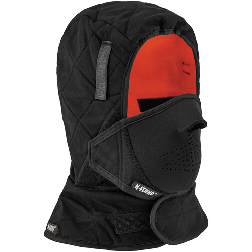 Doublure de casque de s&eacute;curit&eacute; d'hiver trois couches N-Ferno avec cache-bouche, Doublure en Molleton, Taille unique, Noir Waymarc Industries Inc