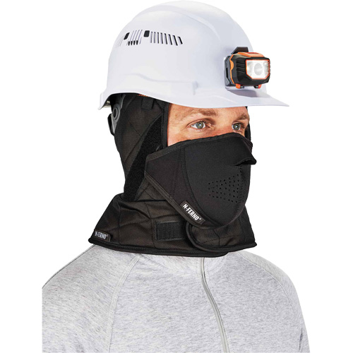 Doublure de casque de s&eacute;curit&eacute; d'hiver trois couches N-Ferno avec cache-bouche, Doublure en Molleton, Taille unique, Noir Waymarc Industries Inc