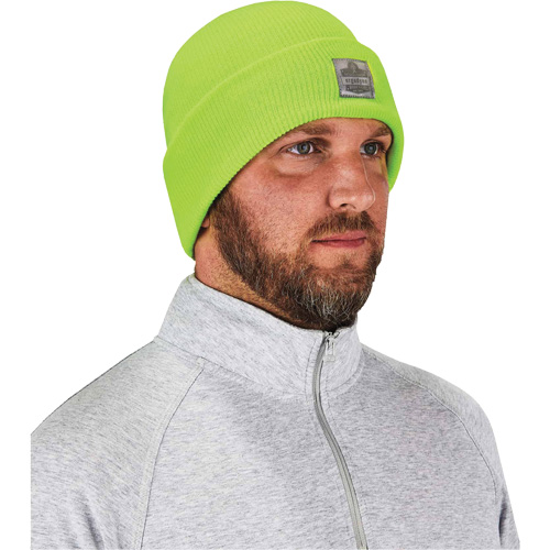 N-Ferno&reg; Rib Knit Beanie Hat, One Size, High-Visibility Lime Green Waymarc Industries Inc