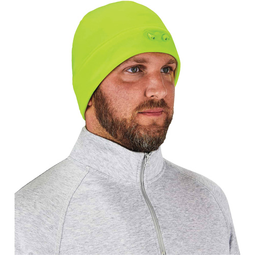 N-Ferno&reg; Skull Cap Beanie Hat with LED Lights, One Size, High-Visibility Lime Green Waymarc Industries Inc