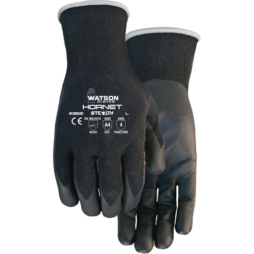 Gants r&eacute;sistants aux coupures Stealth Hornet, Taille Petit, Calibre 18, Rev&ecirc;tement Mousse de nitrile, Enveloppe en Fibre de verre/PEHP/Nylon/Spandex, ASTM ANSI niveau A4/EN 388 niveau 5 Waymarc Industries Inc