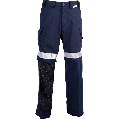Pantalons ventil&eacute;s haute visibilit&eacute; toutes saisons, Poly-coton, 28, Bleu marin Waymarc Industries Inc