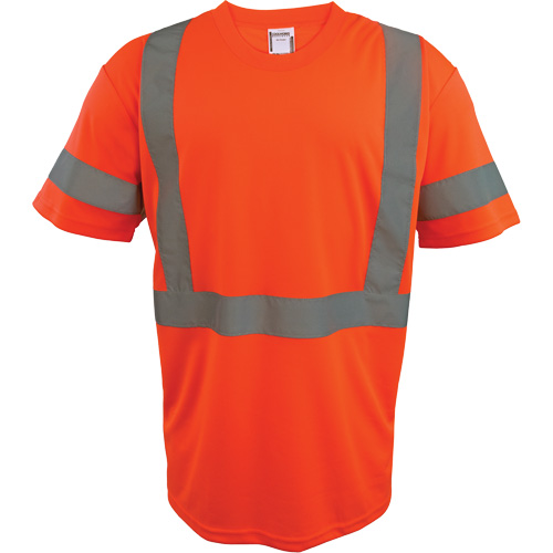 Short Sleeve Safety T-Shirt, Polyester, 2X-Large, High Visibility Orange Waymarc Industries Inc