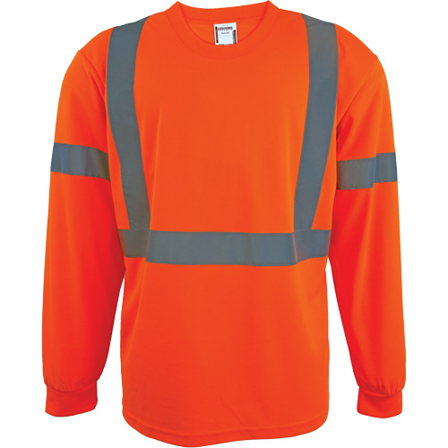 Chemise de s&eacute;curit&eacute; &agrave; manches longues, Polyester, 2T-Grand, Orange haute visibilit&eacute; Waymarc Industries Inc