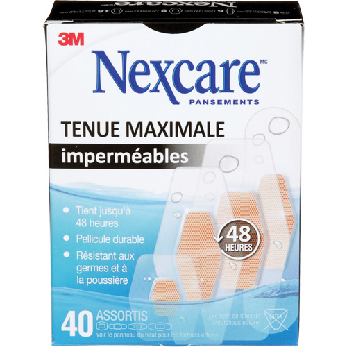 Nexcare Max-Hold Waterproof Bandages, Assorted, Plastic, Sterile Waymarc Industries Inc