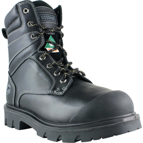 Boomerang Work Boots, Leather, Steel Toe, Size 7, Impermeable Waymarc Industries Inc
