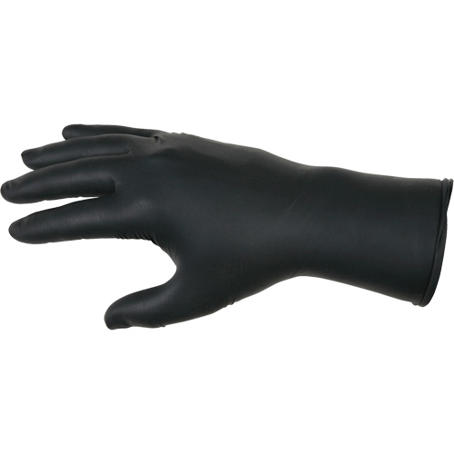 NitriShield Stealth Extra Disposable Gloves, Large, Nitrile, 6-mil, Powder-Free, Black Waymarc Industries Inc