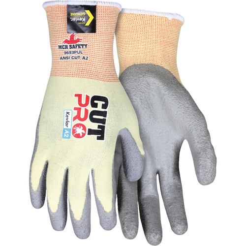 Cut Pro&reg; Cut Resistant Coated Gloves, Size Medium, 15 Gauge, Polyurethane Coated, Kevlar&reg; Shell, ASTM ANSI Level A2 Waymarc Industries Inc