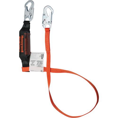 Titan Shock-Absorbing Lanyard, 6', Locking Snap Hook Center, Locking Snap Hook Leg Ends, Polyester Waymarc Industries Inc