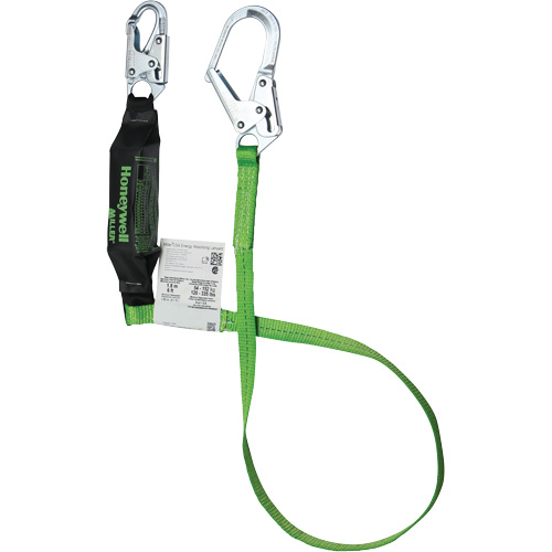 Miller&reg; HP Shock-Absorbing Lanyard, 6', Locking Rebar Hook Center, Locking Snap Hook Leg Ends, Polyester Waymarc Industries Inc