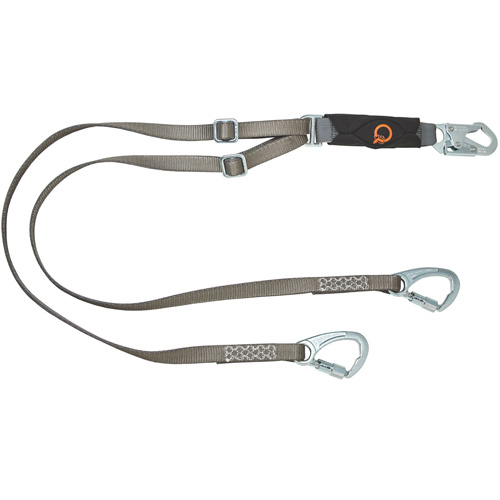 V-Series Tie-Back Lanyard, 6', Carabiner Center, Snap Hook Leg Ends, Nylon Waymarc Industries Inc