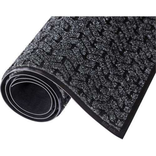 Tire-Track Performance Entrance Mats, Wiper/Scraper, 4' x 8' x 3/8", Charcoal Waymarc Industries Inc