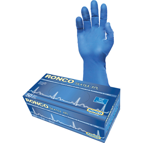 SilkTex XPL Extra-Long Examination Glove, Small, Latex, 13-mil, Powder-Free, Blue, Class 2 Waymarc Industries Inc