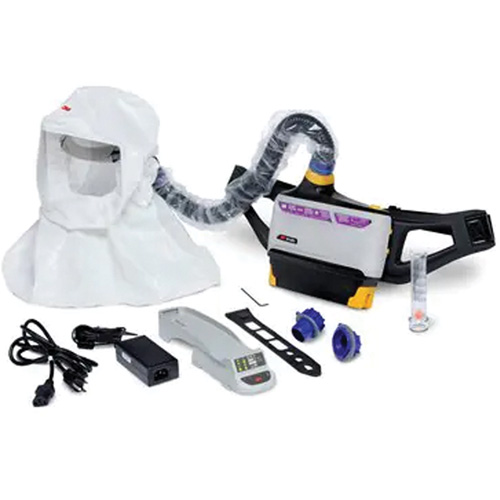 Ensemble respirateur d&eacute;puration dair propuls&eacute; facile &agrave; nettoyer Versaflo, Cagoule ample & visi&egrave;re, Pile Lithium-ion Waymarc Industries Inc