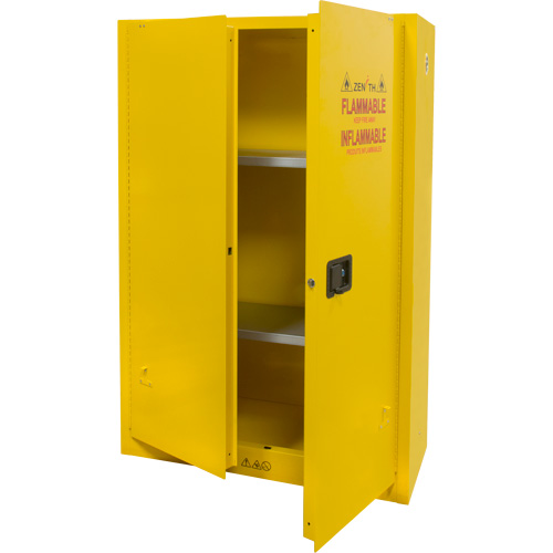 Armoire pour produits inflammables, 45 gal., 2 Porte(s), 43" La x 65" h x 18" p Waymarc Industries Inc