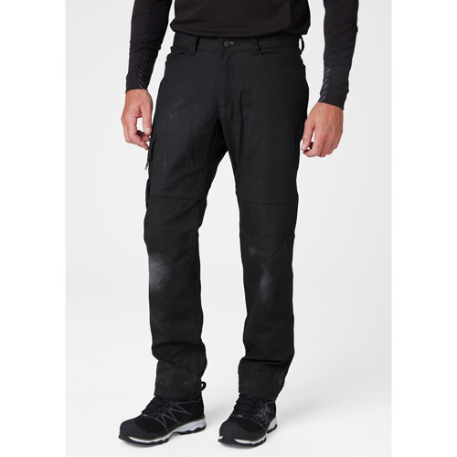 Oxford Service Pants, Poly-Cotton, Black, Size 30, 30 Inseam Waymarc Industries Inc