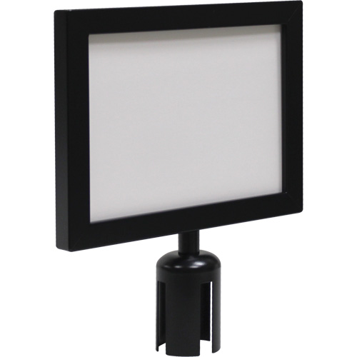 Sign Frame for Crowd Control Post, Black Waymarc Industries Inc