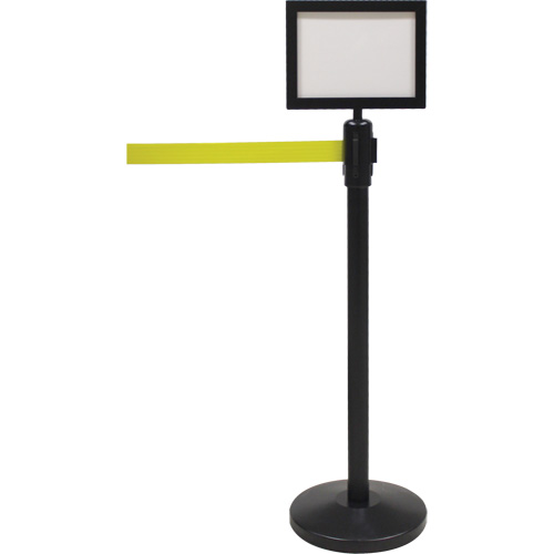 Sign Frame for Crowd Control Post, Black Waymarc Industries Inc