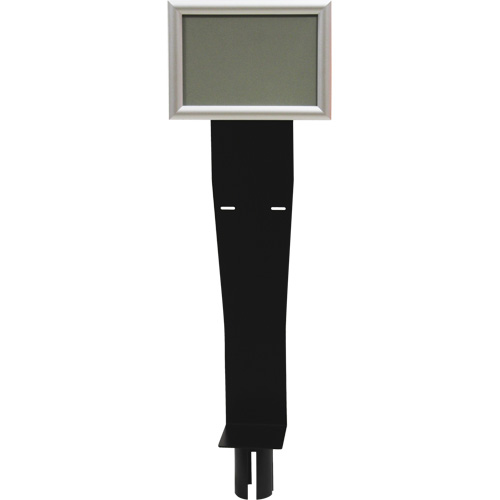 Porte-distributeur/enseigne pour poteaux de barri&egrave;re pour le contr&ocirc;le des foules, Noir Waymarc Industries Inc