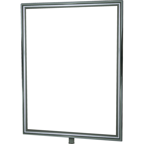 Heavy-Duty Vertical Sign Holder for Classic Posts, Polished Chrome Waymarc Industries Inc