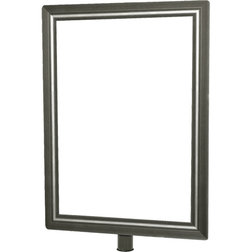 Heavy-Duty Vertical Sign Holder for Classic Posts, Satin Chrome Waymarc Industries Inc