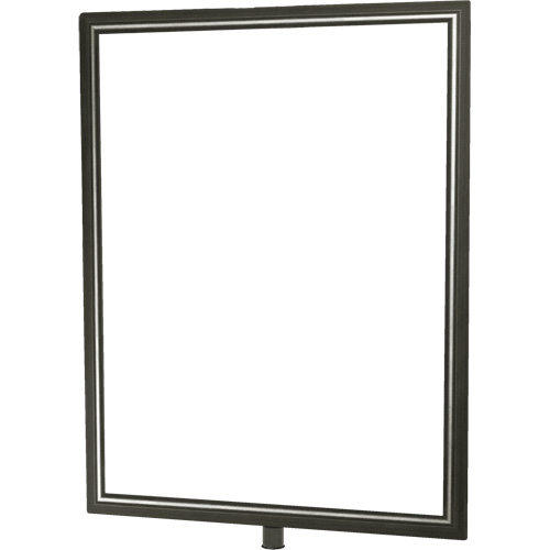 Porte-enseigne vertical robuste pour montant classique, Chrome satin&eacute; Waymarc Industries Inc