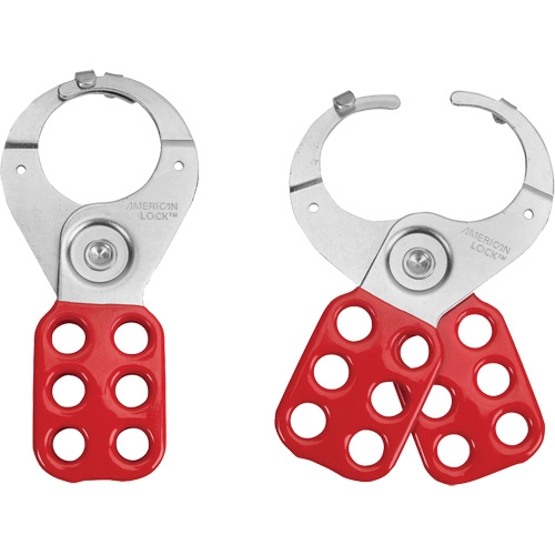 Tabbed Steel Lockout Hasp, Red Waymarc Industries Inc