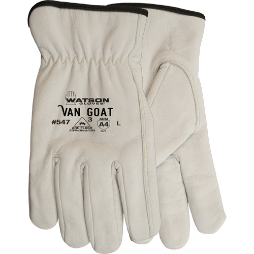 Van Goat Cut Resistant Work Gloves, Large, 36 cal/cm², Level 3, NFPA 70E Waymarc Industries Inc
