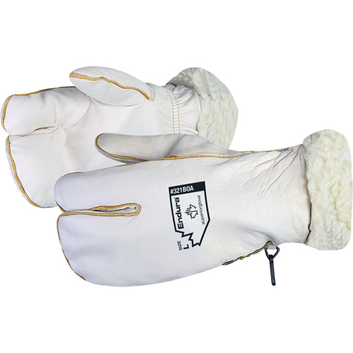Mitaine d'hiver Endura en cuir fleur de vache avec doublure de velours acrylique, Taille Grand, Mitaine Waymarc Industries Inc