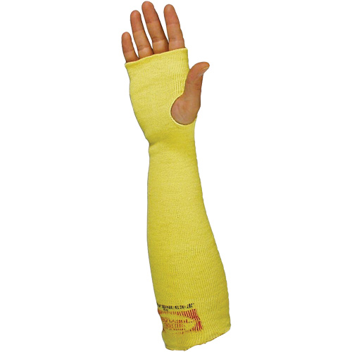 Sleeves with Thumb Hole, Kevlar&reg;, 22", ANSI/ISEA 105 Level 3/EN 388 Level 3, Yellow Waymarc Industries Inc