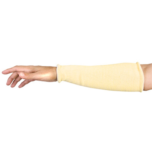 Contender Cut-Resistant Composite-Knit Sleeves, Aramid, 18", ASTM ANSI Level A5, Yellow Waymarc Industries Inc