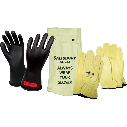 Salisbury  Electrical-Insulating Glove Kit, ASTM Class 0, Size 9, 11" L Waymarc Industries Inc