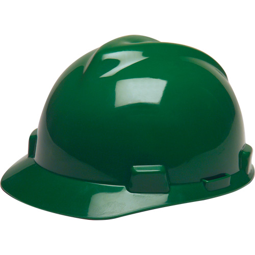 Casque de s&eacute;curit&eacute; avec rainures GREEN V-Gard, R&eacute;pond aux normes CSA type 1, Suspension Rochet Waymarc Industries Inc