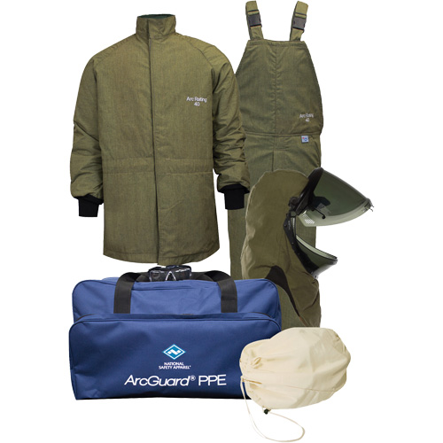 Ensemble de v&ecirc;tements 2TG contre l'arc &eacute;lectrique avec capuchon &agrave; lev&eacute;e avant Arcguard Revolite, 40 cal/cm² Waymarc Industries Inc