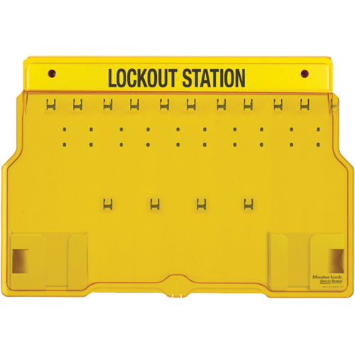 Trilingual Covered Lock Station, None Padlocks, 10 Padlock Capacity, Padlocks Not Included Waymarc Industries Inc