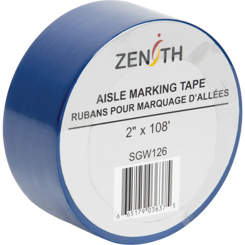 Ruban pour marquage d'all&eacute;es, 2" x 108', PVC, Bleu Waymarc Industries Inc