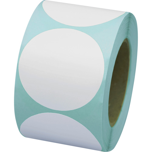 Pastilles de marquage color&eacute;es, Cercle, 3" lo x 3" la, Blanc, Vinyle Waymarc Industries Inc