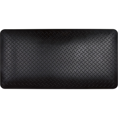 Anti-Fatigue Matting, Diamond, 1-2/3' x 3-1/4' x 3/4", Black, Polyurethane Waymarc Industries Inc