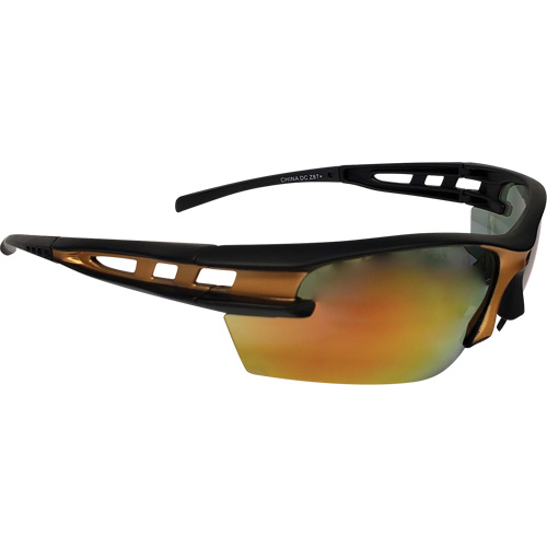 Lunettes de s&eacute;curit&eacute; Mango, Lentille Miroir orange, R&eacute;pond ou surpasse la norme CSA Z94.3 Waymarc Industries Inc