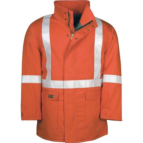 Westex UltraSoft&reg; AllOut Quilt Lined Winter Parka with Reflective Stripes, Medium (Tall), High Visibility Orange, 46 cal/cm² Waymarc Industries Inc