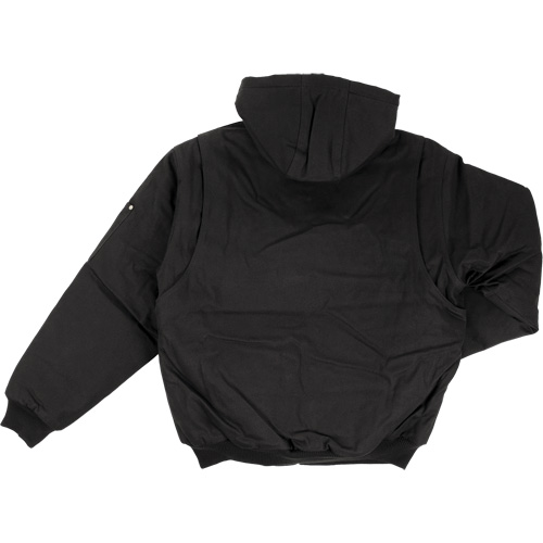 Blouson d'aviateur en toile lourde avec capuchon, Hommes, Moyen (grande taille), Noir Waymarc Industries Inc