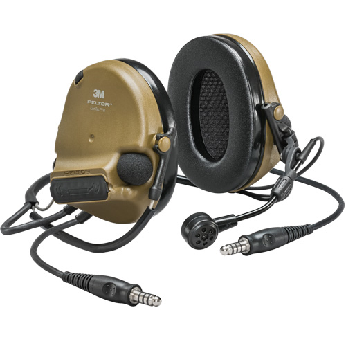Casque VI NIB avec deux fils de sortie Peltor ComTac, Style Cordon cervical, 22 dB Waymarc Industries Inc