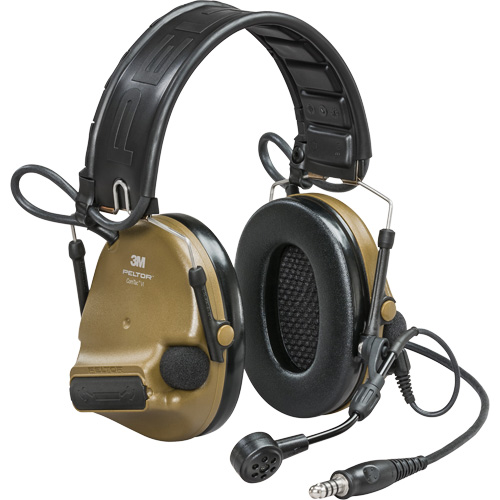Casque VI NIB avec fils de sortie unique et rail arc Peltor ComTac, Style Bandeau, 23 dB Waymarc Industries Inc